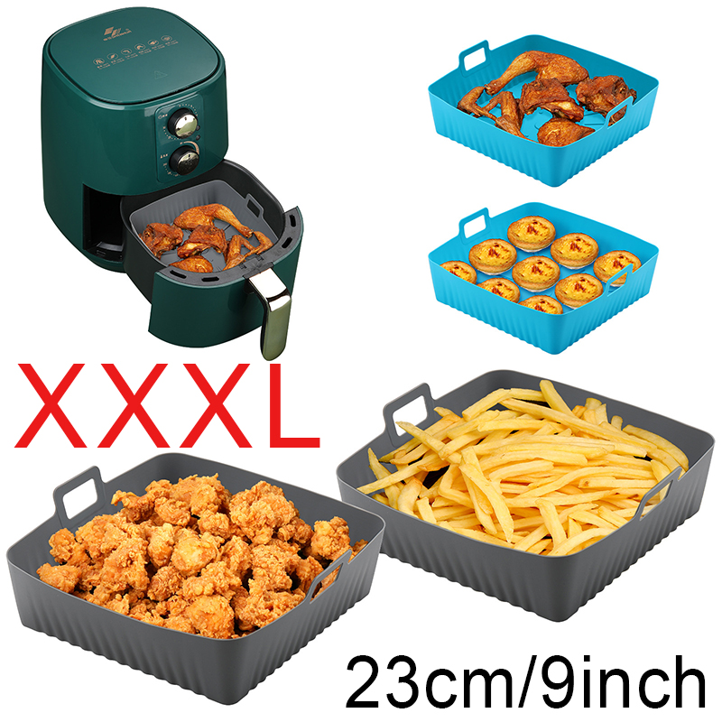 Air Fryer Silicone Pot Liner - Kare Büyük Silikon Hava Fritöz Gömlekleri