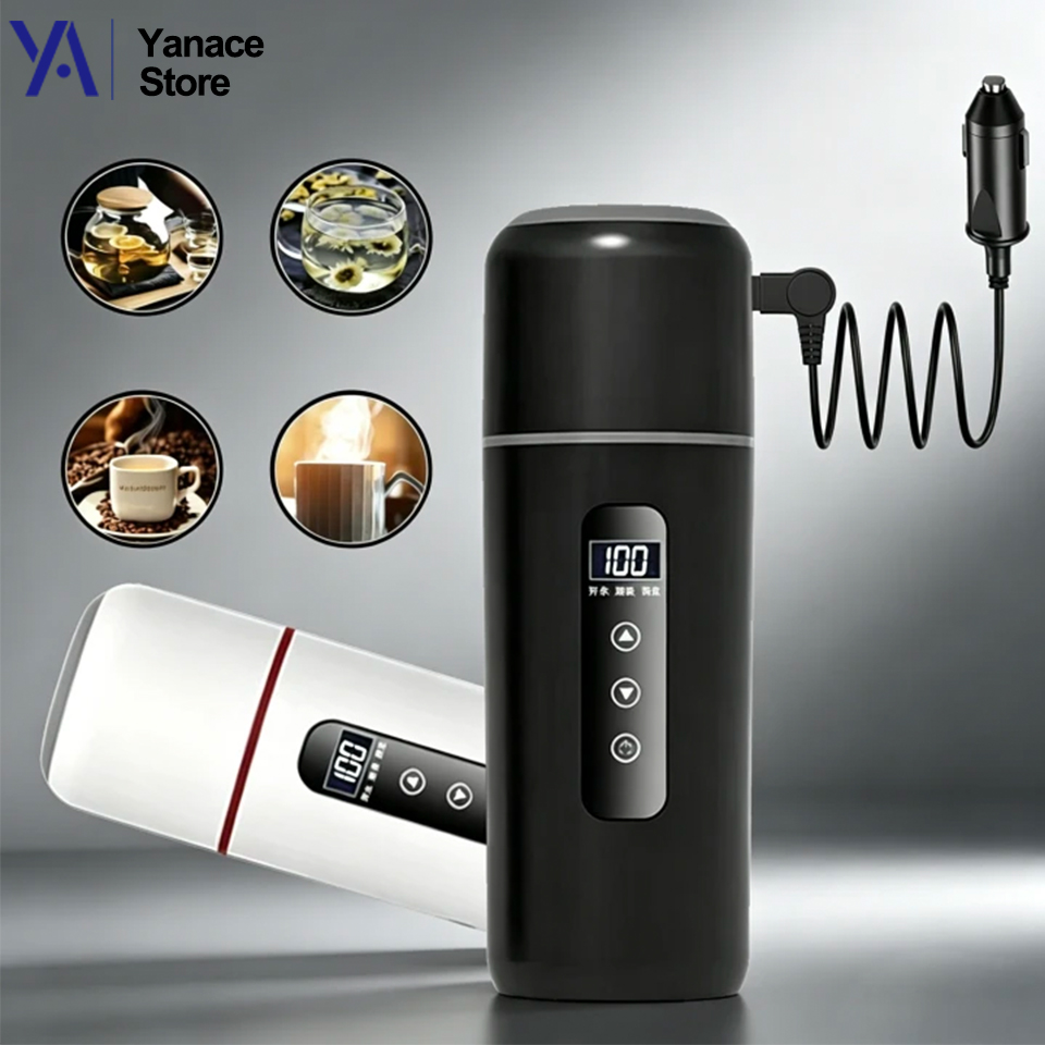 Electric Kettle Temperature Control - 12V 24V Araba Isıtma Kupası 500ml