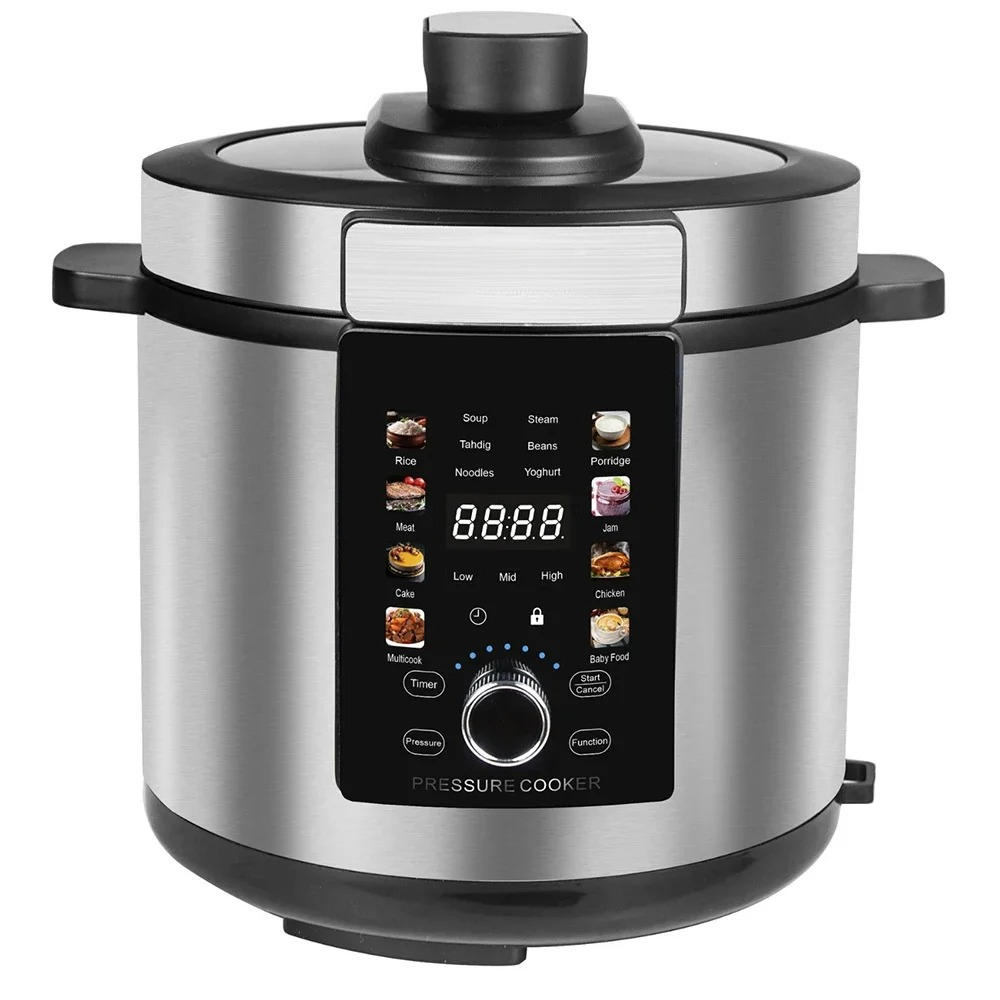 Smart Instant Pressure Cooker - Paslanmaz Çelik Düdüklü Tencere, Yavaş Pişirici,