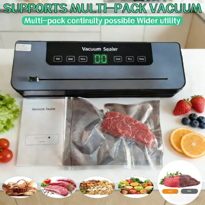Food Vacuum Sealer Machine - 2026 6'sı 1 Arada Otomatik Elektrikli