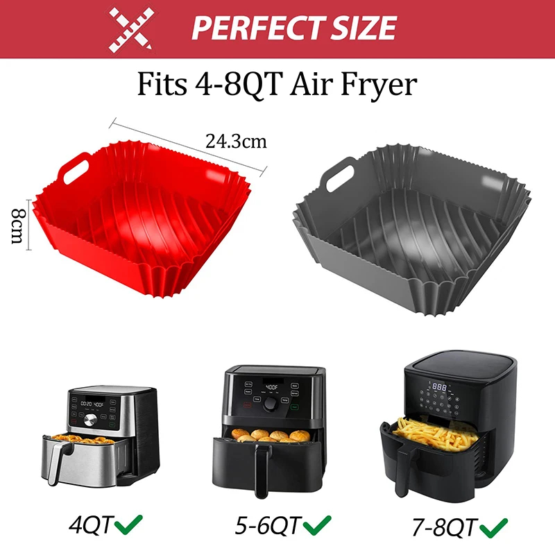 Büyük Hava Fritöz Silikon Sepe - Air Fryer Silicone Pot Liner incelemesi ve fiyatı