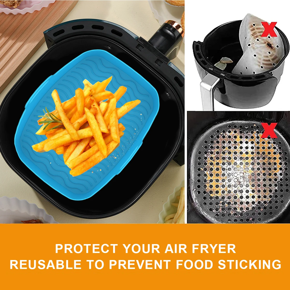 2 adet Hava Fritöz Silikon Ast - Air Fryer Silicone Pot Liner incelemesi ve fiyatı