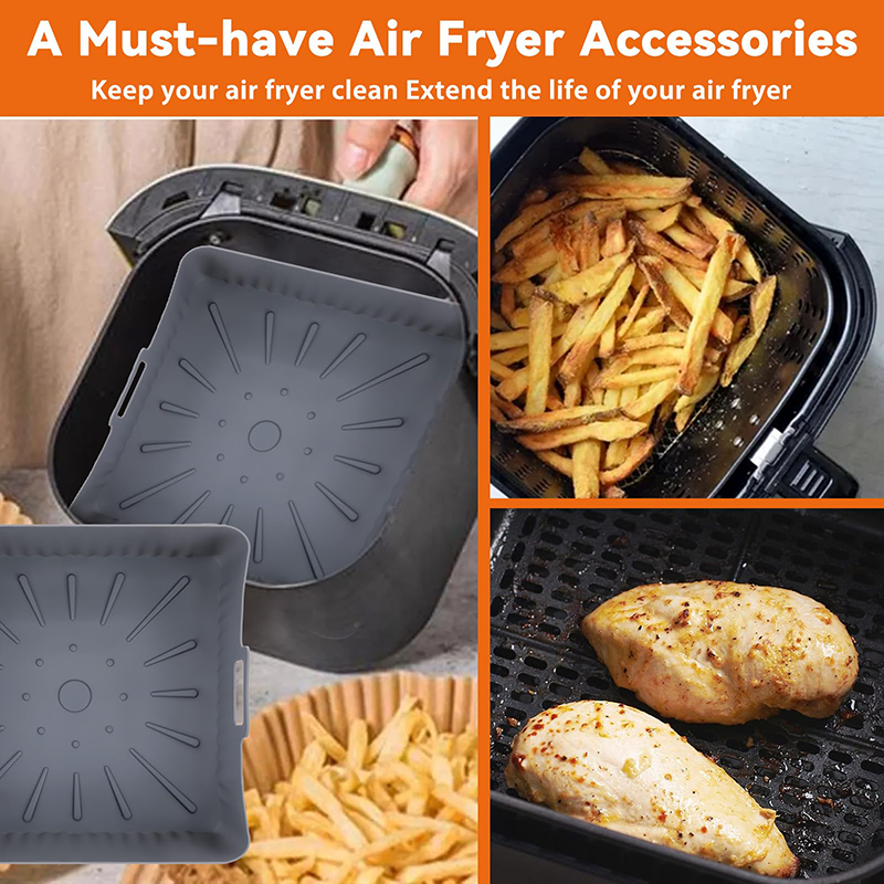 Kare Büyük Silikon Hava Fritöz - Air Fryer Silicone Pot Liner incelemesi ve fiyatı