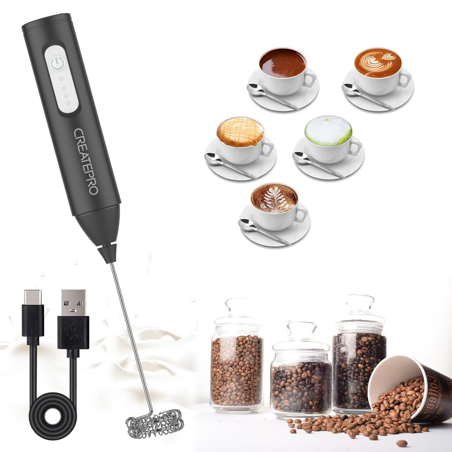 Şarj Edilebilir Süt Köpürtücü  - Electric Milk Frother Handheld incelemesi ve fiyatı