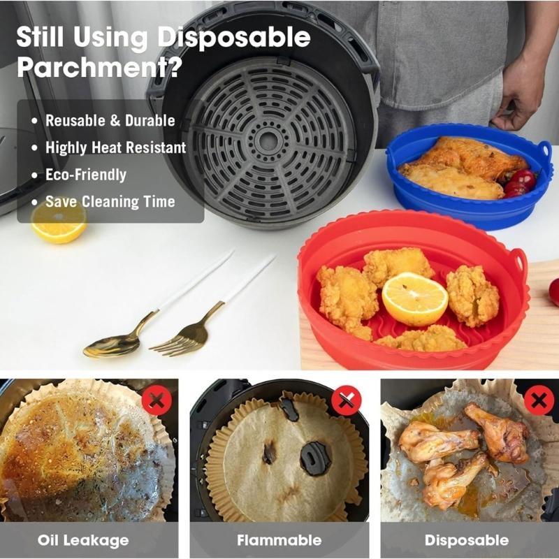 D0AB 2 Paket Hava Fritöz Silik - Air Fryer Silicone Pot Liner incelemesi ve fiyatı