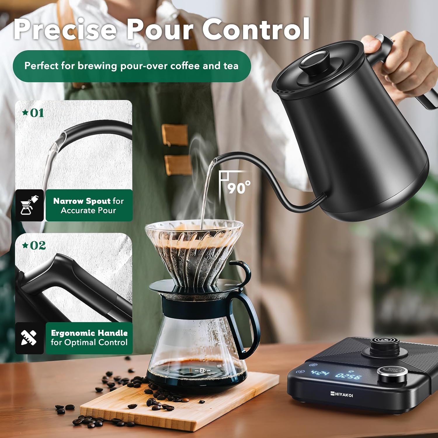 Gooseneck Elektrikli Su Isıtıc - Electric Kettle Temperature Control incelemesi ve fiyatı